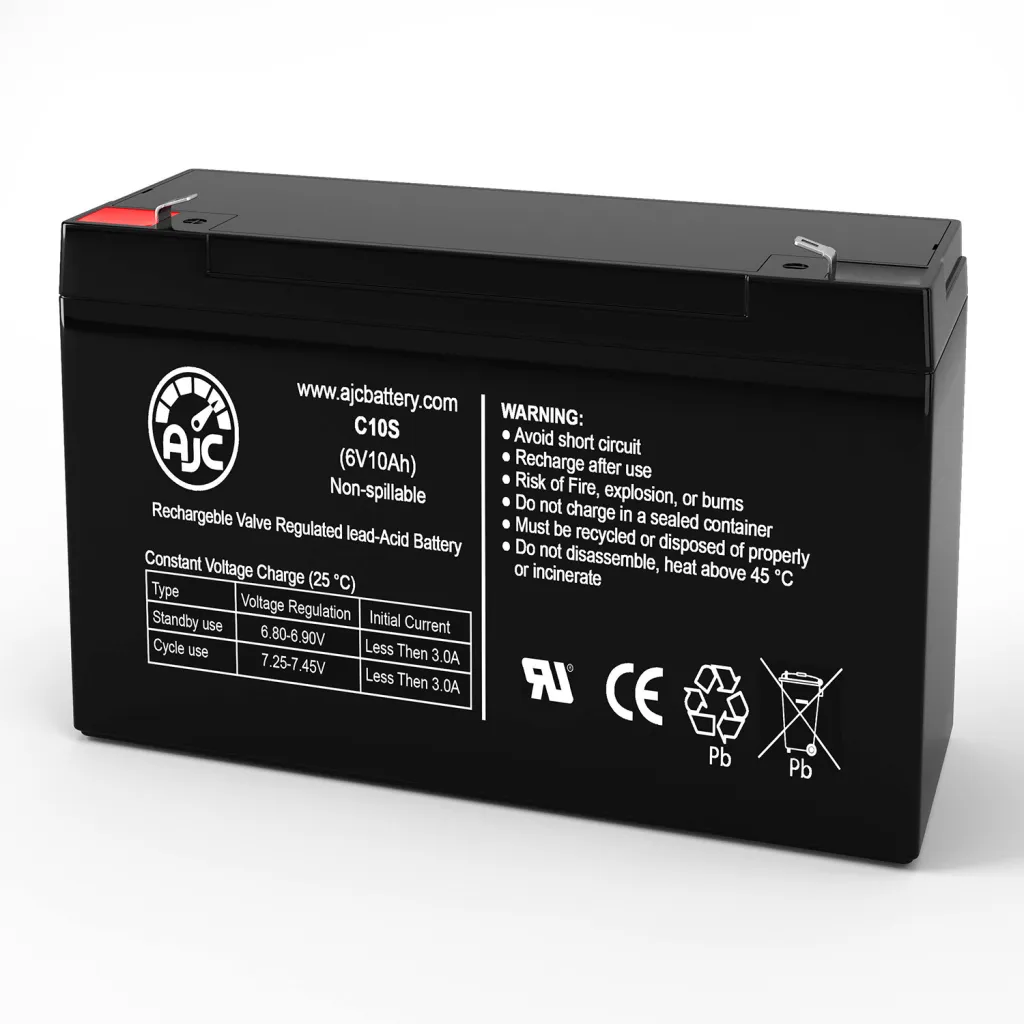 Ajc Pace Tech Alsign 600 Medical Replacement Battery 10ah 6v F1