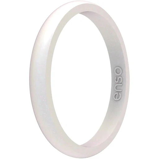 Enso Rings Halo Birthstone Series Silicone Ring - Opal/6