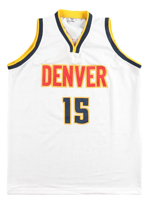 Nikola Jokic Denver Signed White Basketball Jersey 2 Jsa Hologram