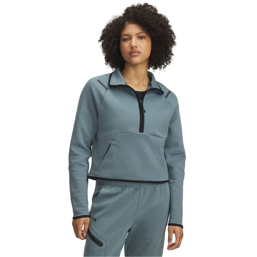 Under Armour Reflective Trim Cropped Raglan Sleeve Relaxed Fit Sweatshirt