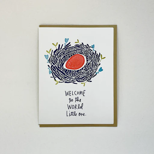 Welcome Nest Letterpress Card