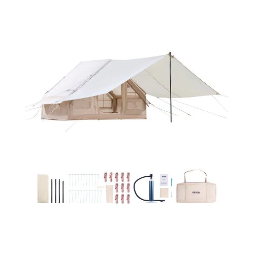 Inflatable Tent For Camping 3-5 Person Glamping Tent With Pump Canopy