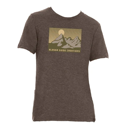 Scenic Alaska T - Brown With Orange Print