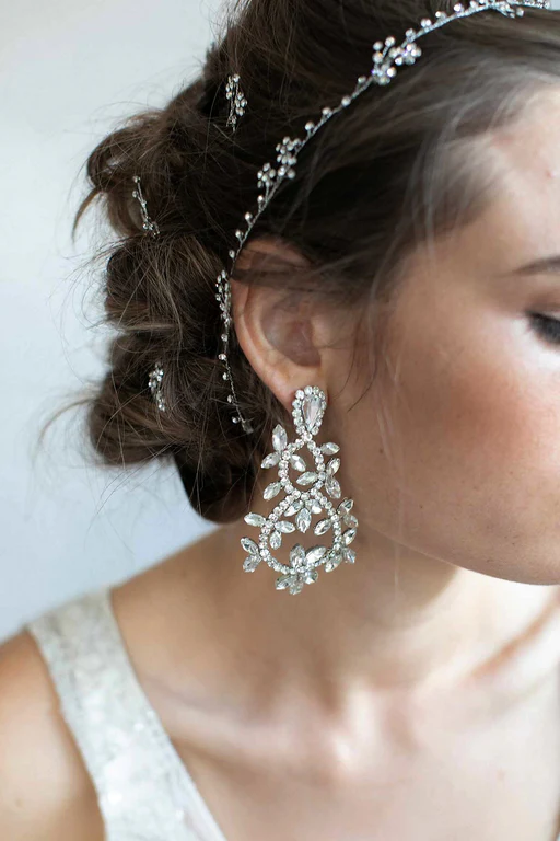 Looping Crystal Drop Earrings