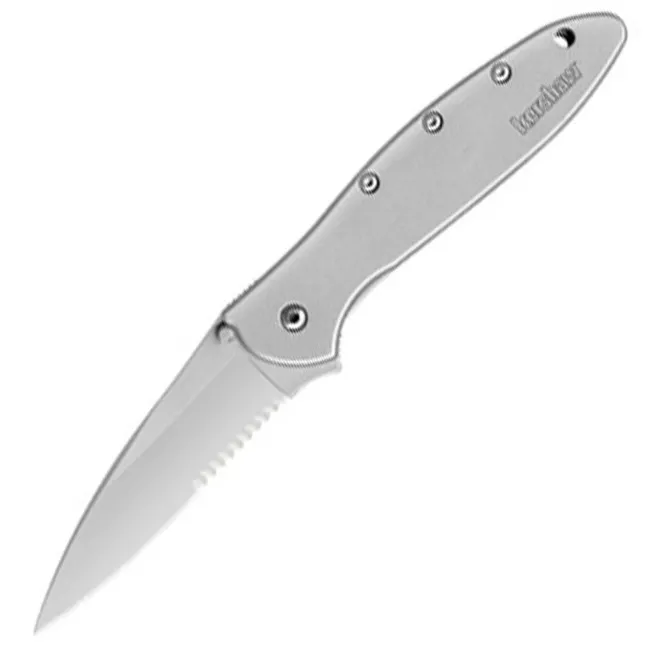 Kershaw Leek Folding Assist Open Knife Serrated Drop Point 3 Stainless