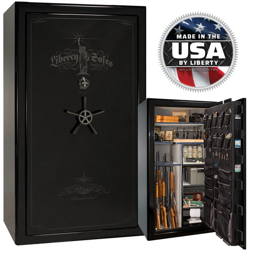 Presidential 50 - Mirror Black / Silver Velour / Black Chrome Hardware/mechanical Lock