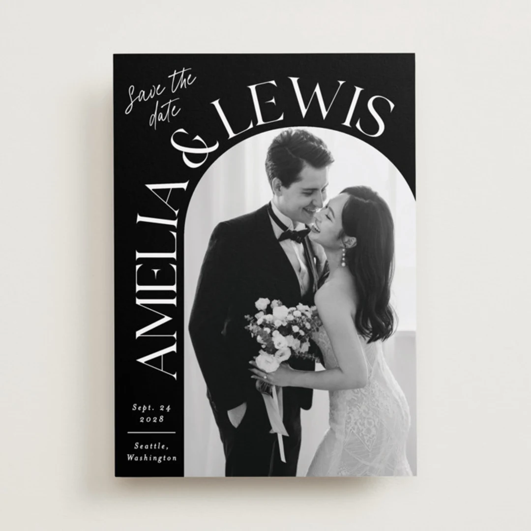 Side Curve Save The Date Cards