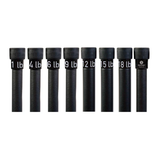 Bodysport Weighted Bars Black For Rehab And Strength Training