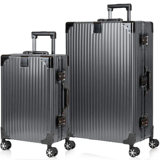 Elite / Aluminum 2-piece Luggage Set - Grey