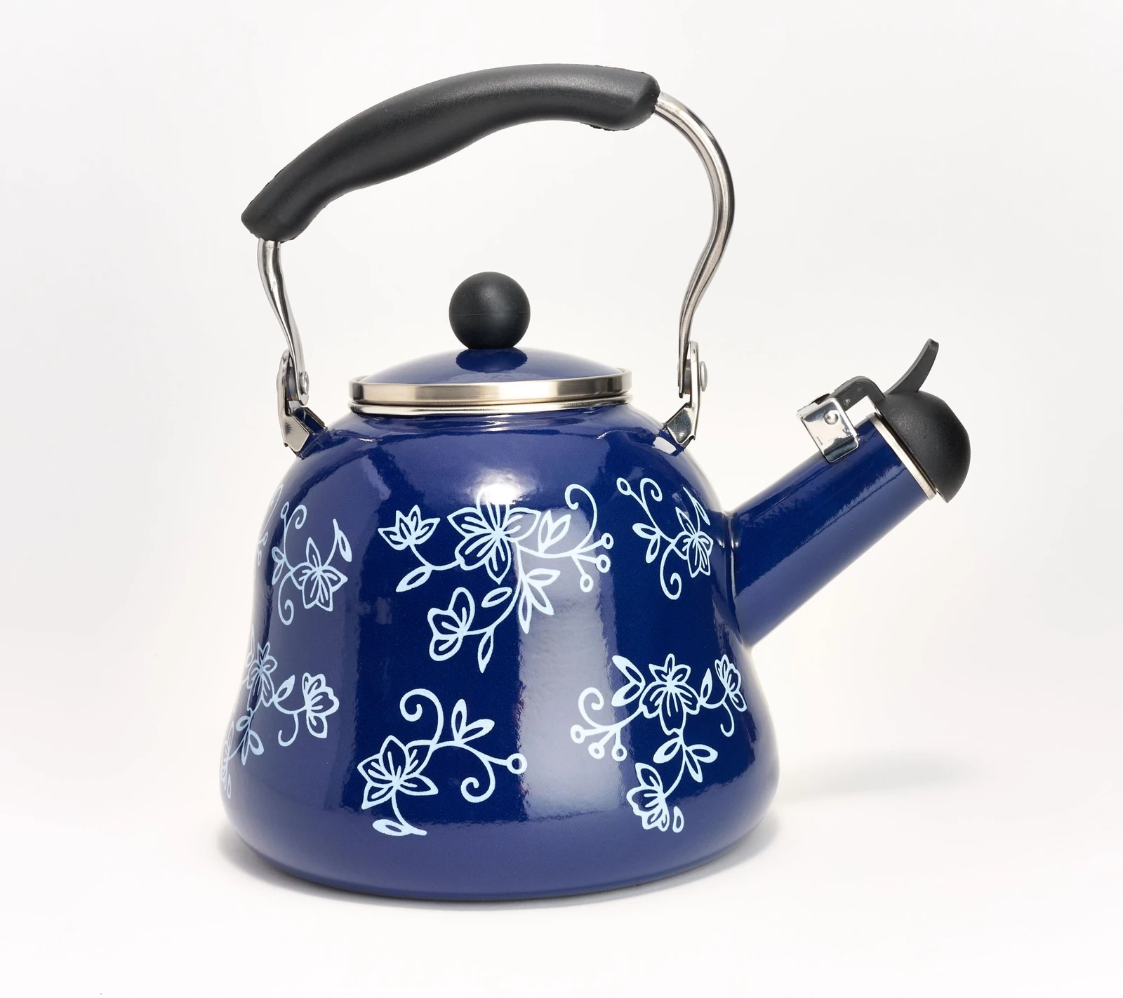 Temp-tations 2.3-qt Enamel On Steel Tea Kettle