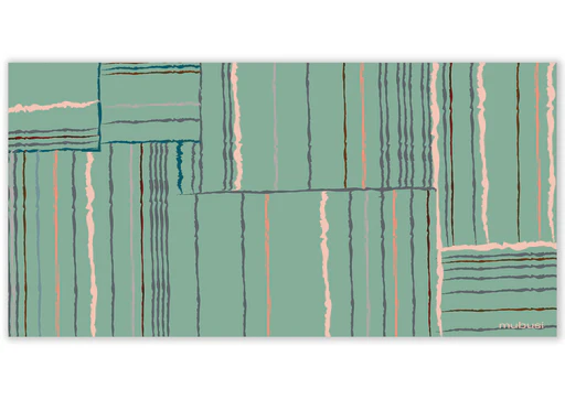 Alfombra Vinílica Tela Verde - 100x150 Cm