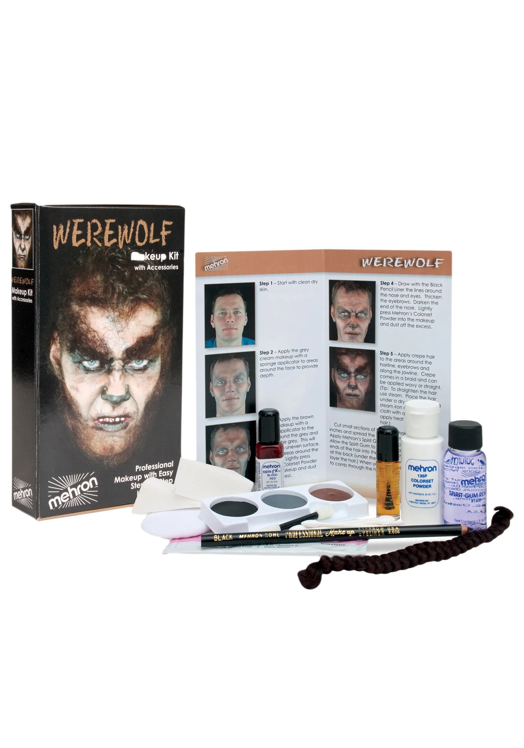 Mehron Werewolf Makeup Kit With Accessories