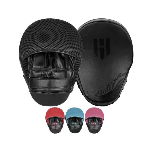 Hawk Sports Punching Mitts For Men, Women, & Kids, Leather Focus Mitts For Martial Arts & Boxing Training, Curved Punch Mitts For Karate, Kickboxing, Krav Maga, Muay Thai & Taekwondo