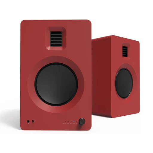 Kanto Tuk Premium Powered Bookshelf Speakers (pair) - Matte Red/used Like New