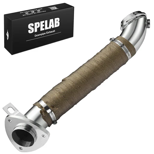 3'' Downpipe Exhaust For 2011-2016 Lml 6.6l Duramax Diesel | Spelab Black-up Pipe-white
