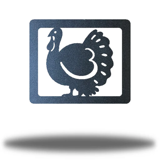 Framed Turkey Napkin Holder - Black/yes (+$5)