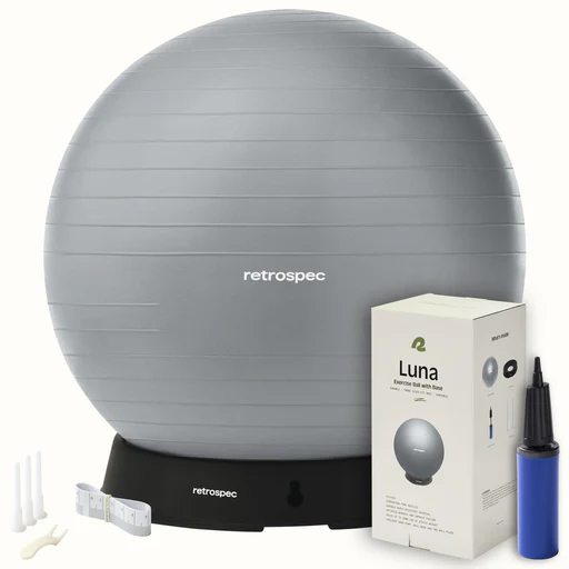 Luna Exercise Ball & Base - Ball And Base/55cm/fossil Gray