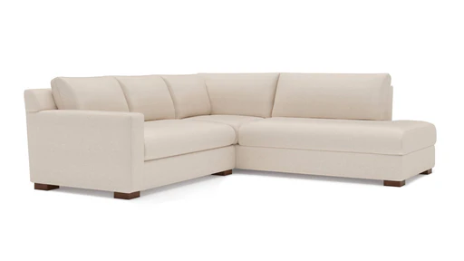Catalina Sectional With Bumper (bench Cushion) (115" X 70", Bumper On Right) - Kravet/walnut Finish