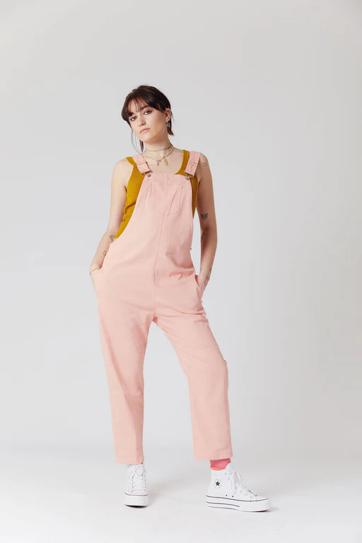 Joy Organic Cotton Dungarees True Pink