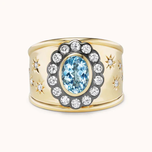Lexi Cigar Band Aquamarine