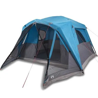Family Tent With Porch 6-person Blue Waterproof