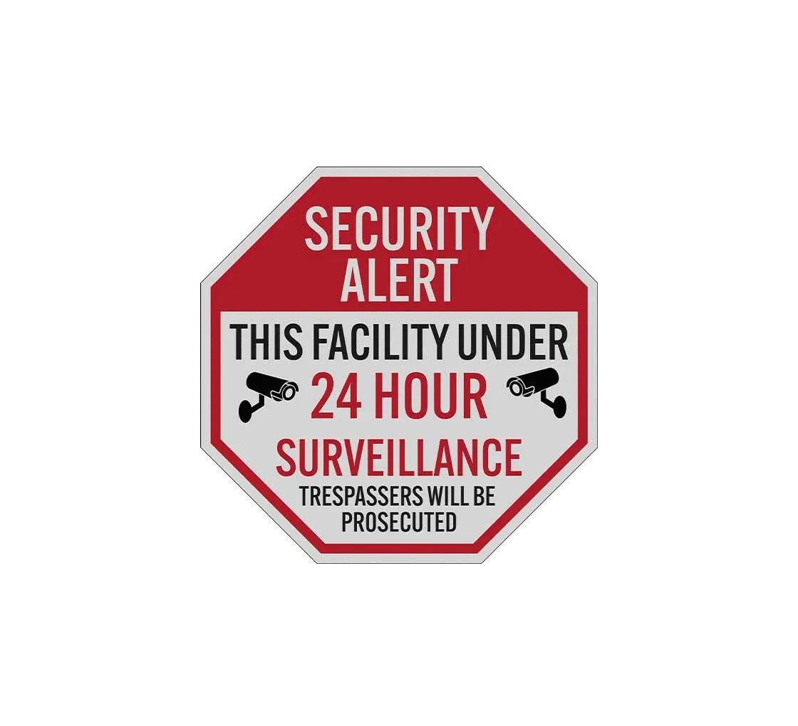 This Facility Under 24 Hour Surveillance Aluminum Sign (reflective)