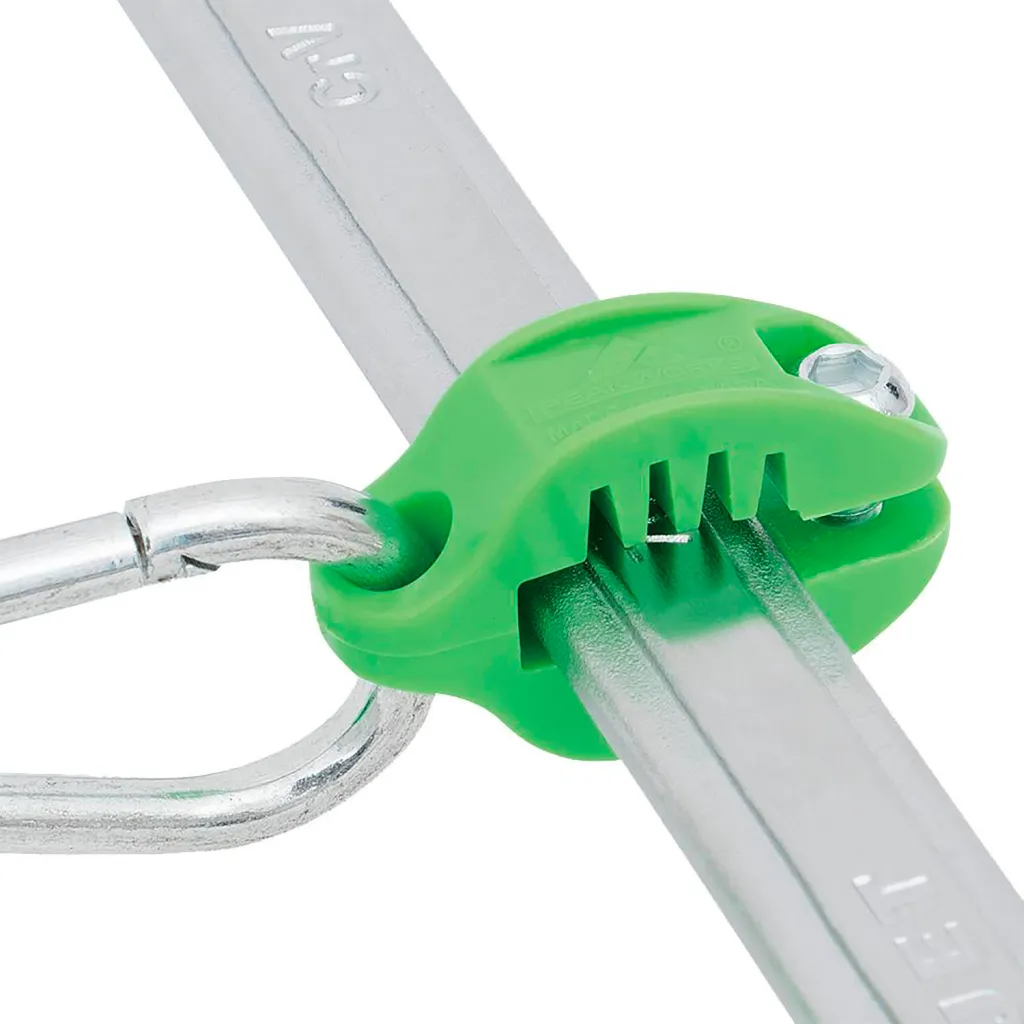 Peakworks Tool Tether Flat Clamp, 15/16" X 5/16", Green