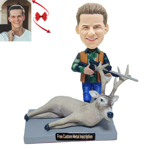 Deer Hunter Custom Bobblehead - 18cm(about 7in)/stationary Head