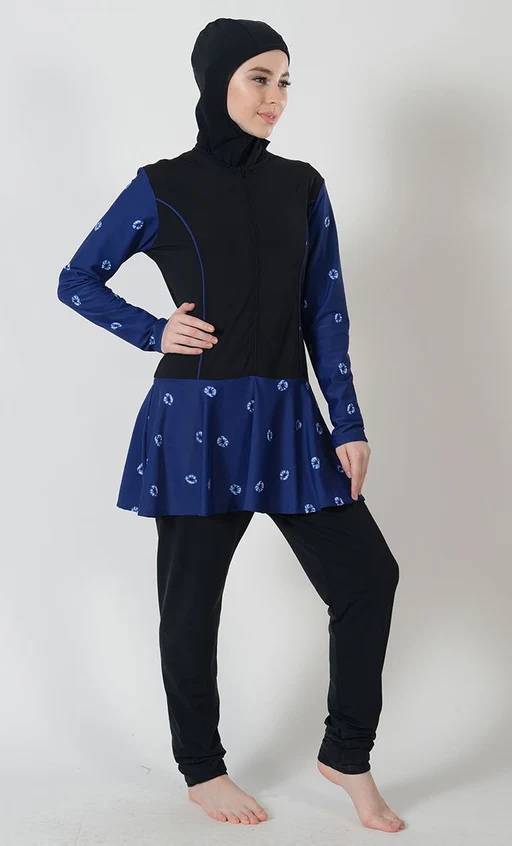 Printed Flare Skirt Swimwear Burkini