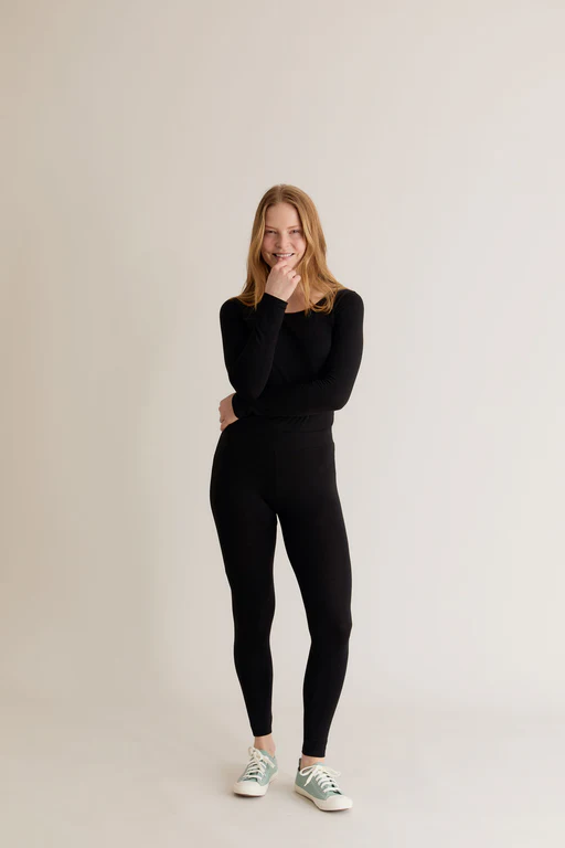 Sylvie Legging - Gots Organic Cotton Black