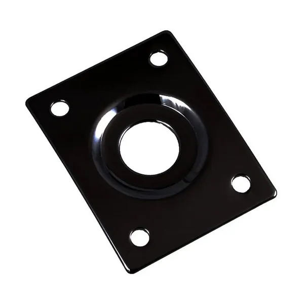 Allparts Rectangular Guitar Jackplate Black