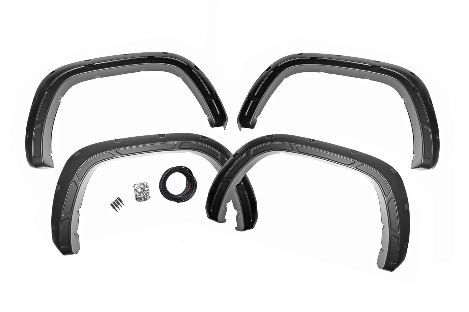 Rough Country A-t02224-o4o Defender Pocket Fender Flare , White, Fits Select Toyota Tundra