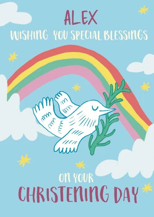 Blessing On Your Christening Day Card