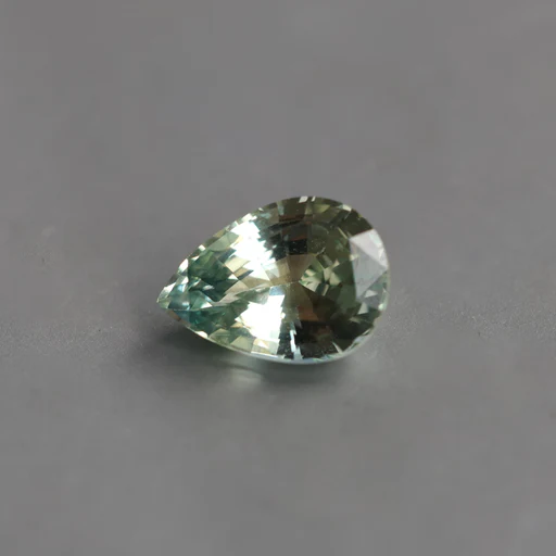 Loose 1.54 Ct Pear Green Sapphire - Setting 15