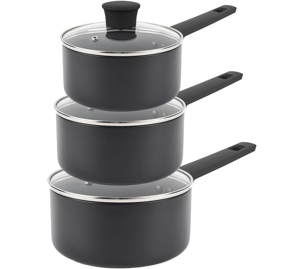 Russell Hobbs Combo-8693 6-piece Saucepan Set - Black