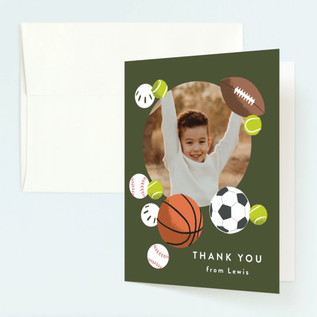 Have A Ball Children's Birthday Party Thank You Cards