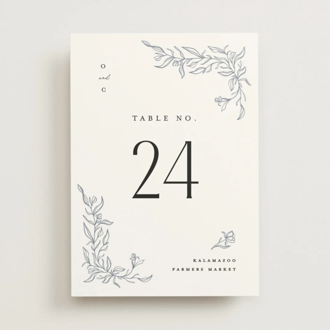 Floral Cascade Table Numbers By Pixel And Hank