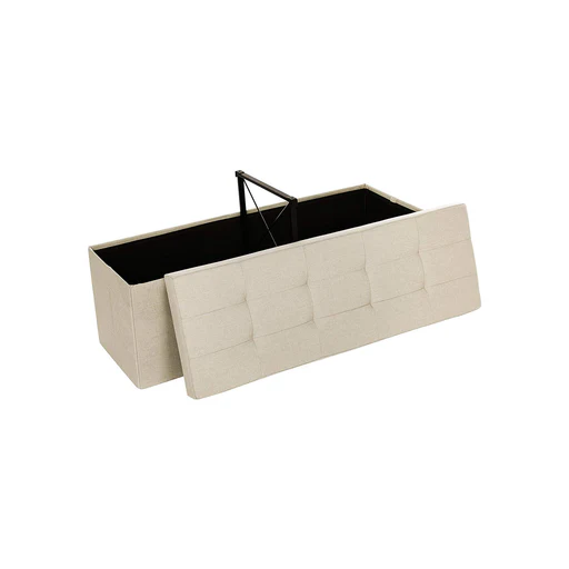 Banc Coffre De Rangement Pliable - Beige