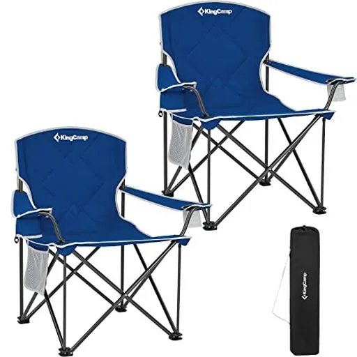 Kingcamp Kac089 Chair, Folding Camping Quad Chair, Beach Chair, Blue - New