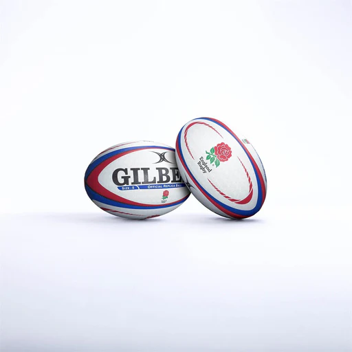 Gilbert Replica Rugby Ball - Wht/blu/purl