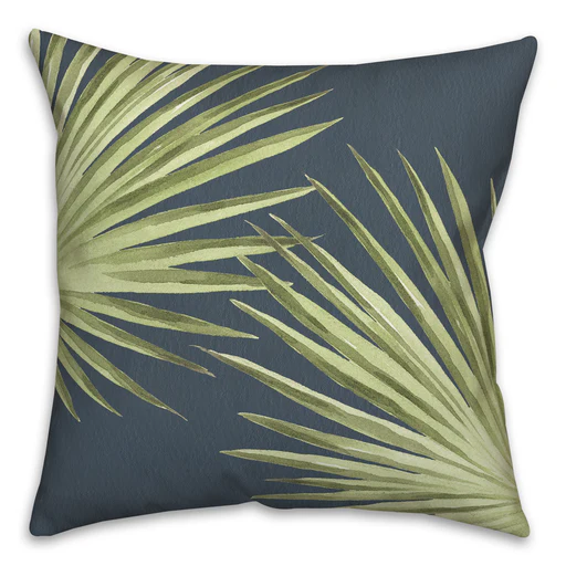 Palm Leaves Indoor / Outdoor Throw Pillow