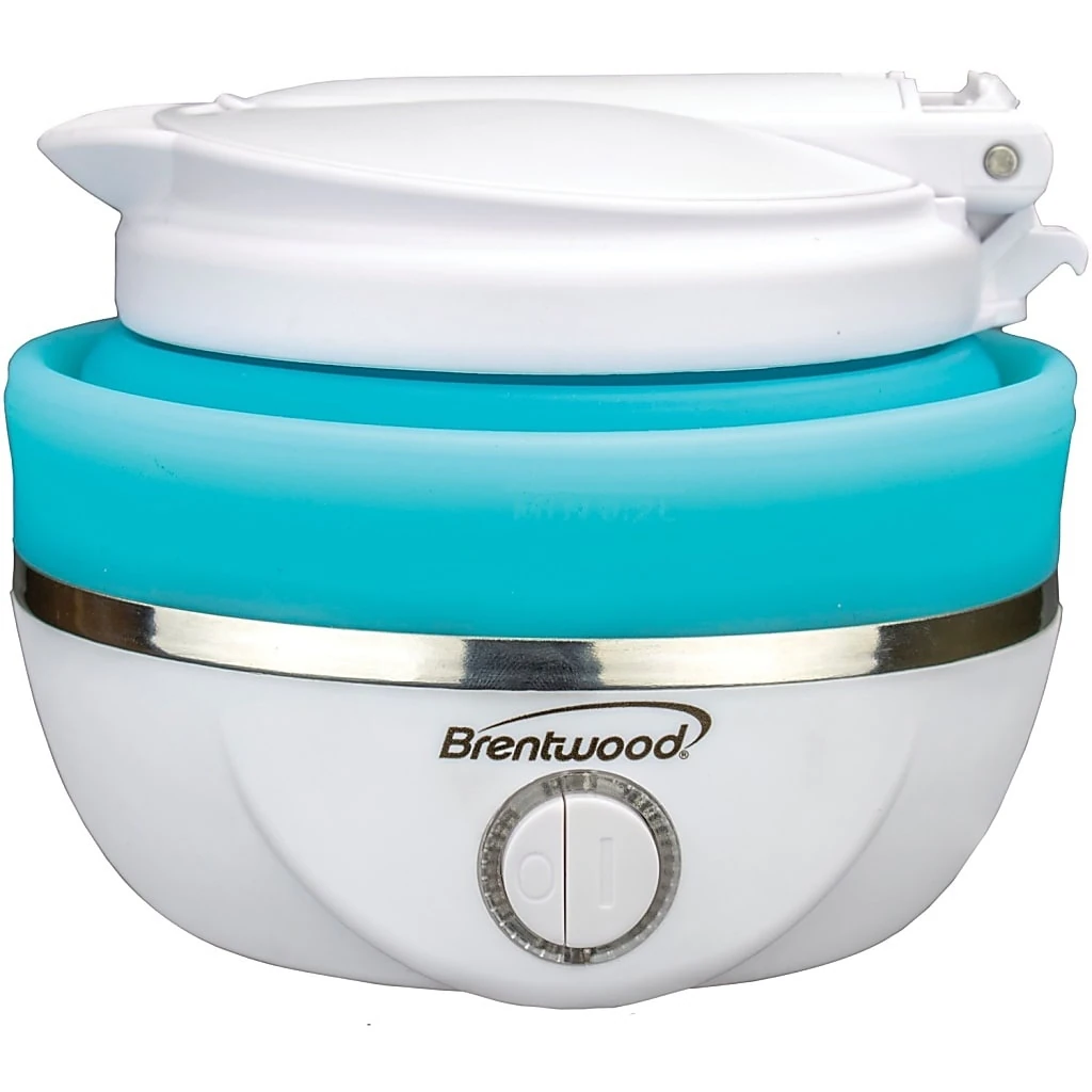 Brentwood Kt-1508bl Dual-voltage 0.8 L Stainless-steel Collapsible Travel Kettle, Blue