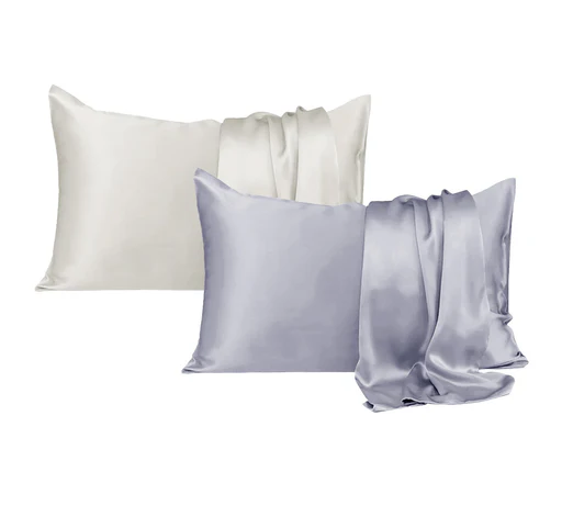 Silk Pillow Case - Silver Grey/queen