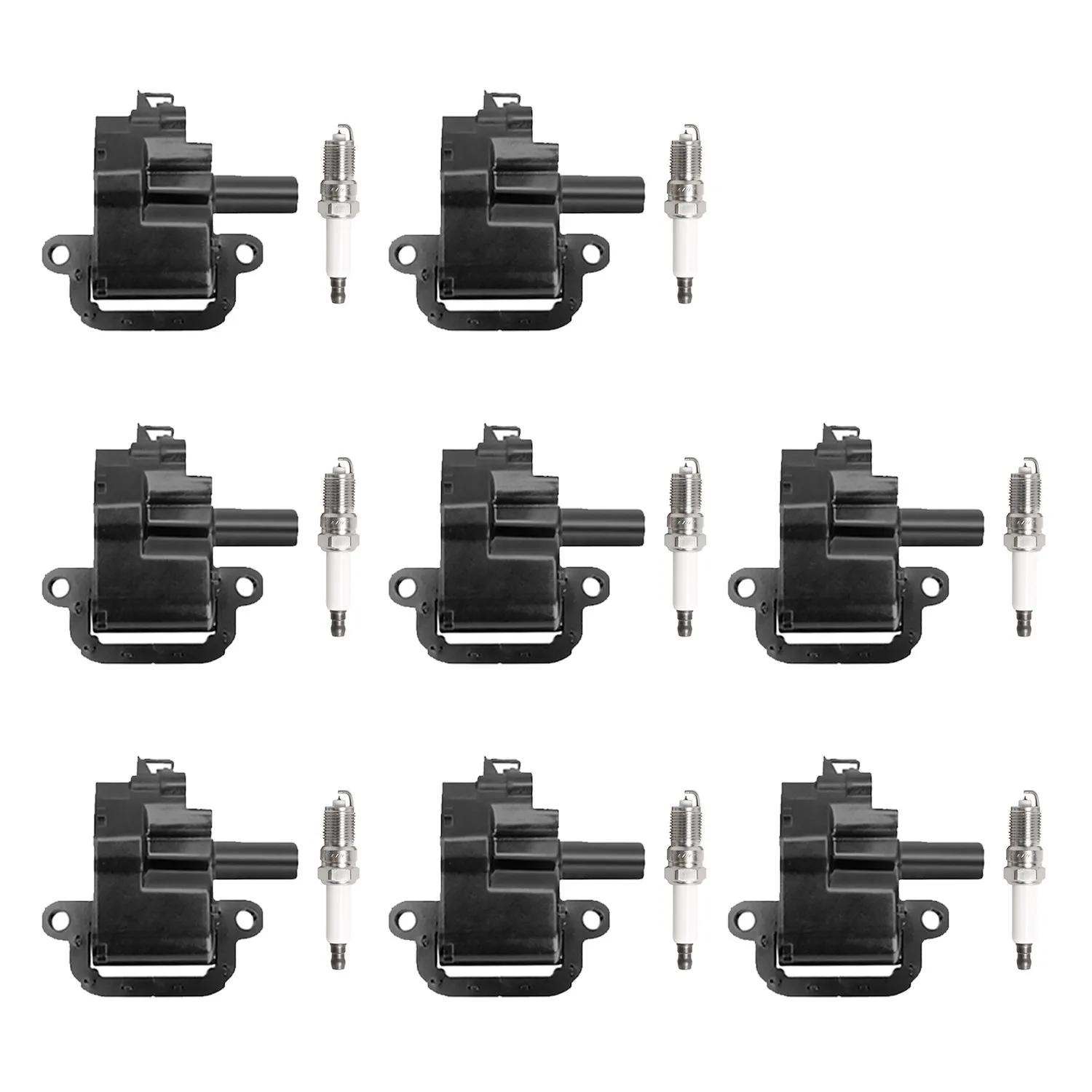 Aceon Bright Oe Replacement Ignition Coil And Spark Plug Kit, Gm