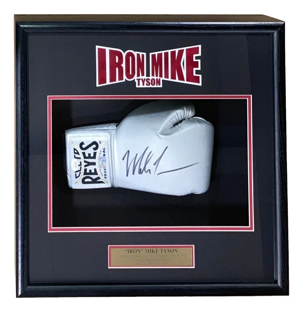 Mike Tyson Signed Silver Right Hand Cleto Reyes Boxing Glove Shadowbox Jsa Itp