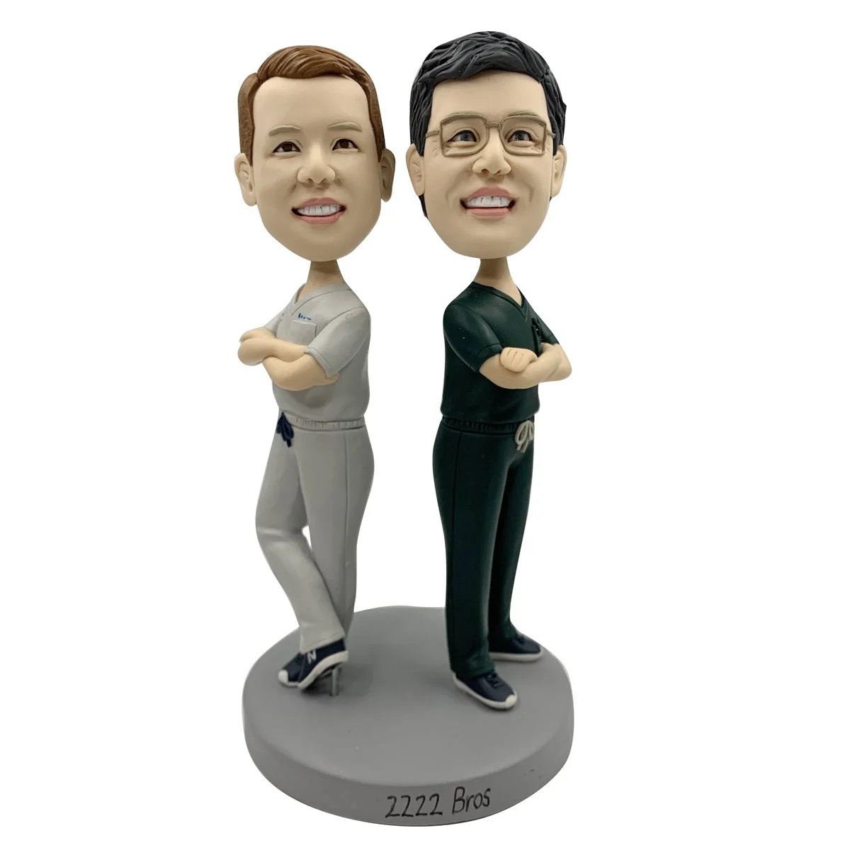 Two Male Nurse Bobblehead - 15cm(6in)/stationary Head/standard Sculpting