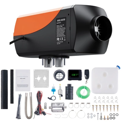 Vevor Diesel Air Heater, 12v 8kw Diesel Heater With Remote Control And Lcd, 10l Fuel Tank Diesel Parking Heater, Rapid Heating And Low Noise, Orange