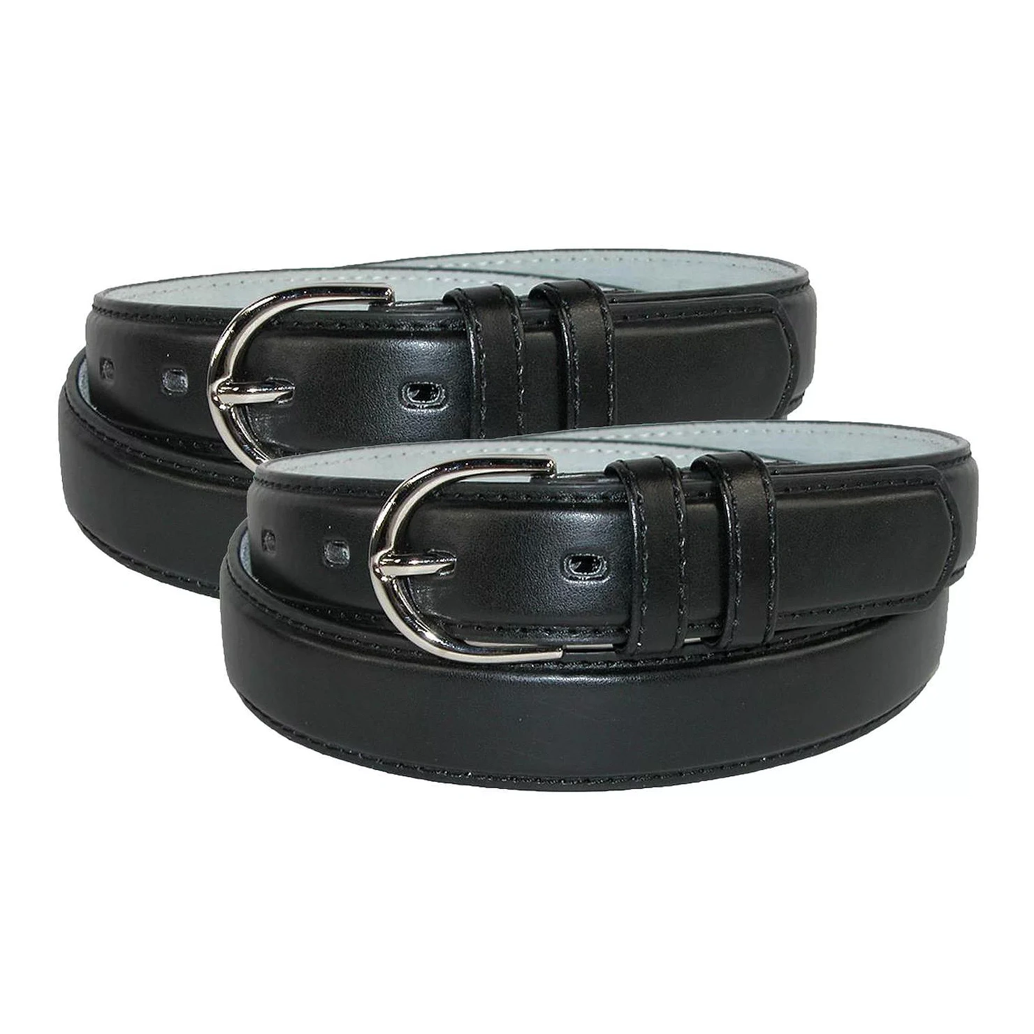 Ctm Women's Leather 1 1/8 Inch Dress Belt (pack Of 2)