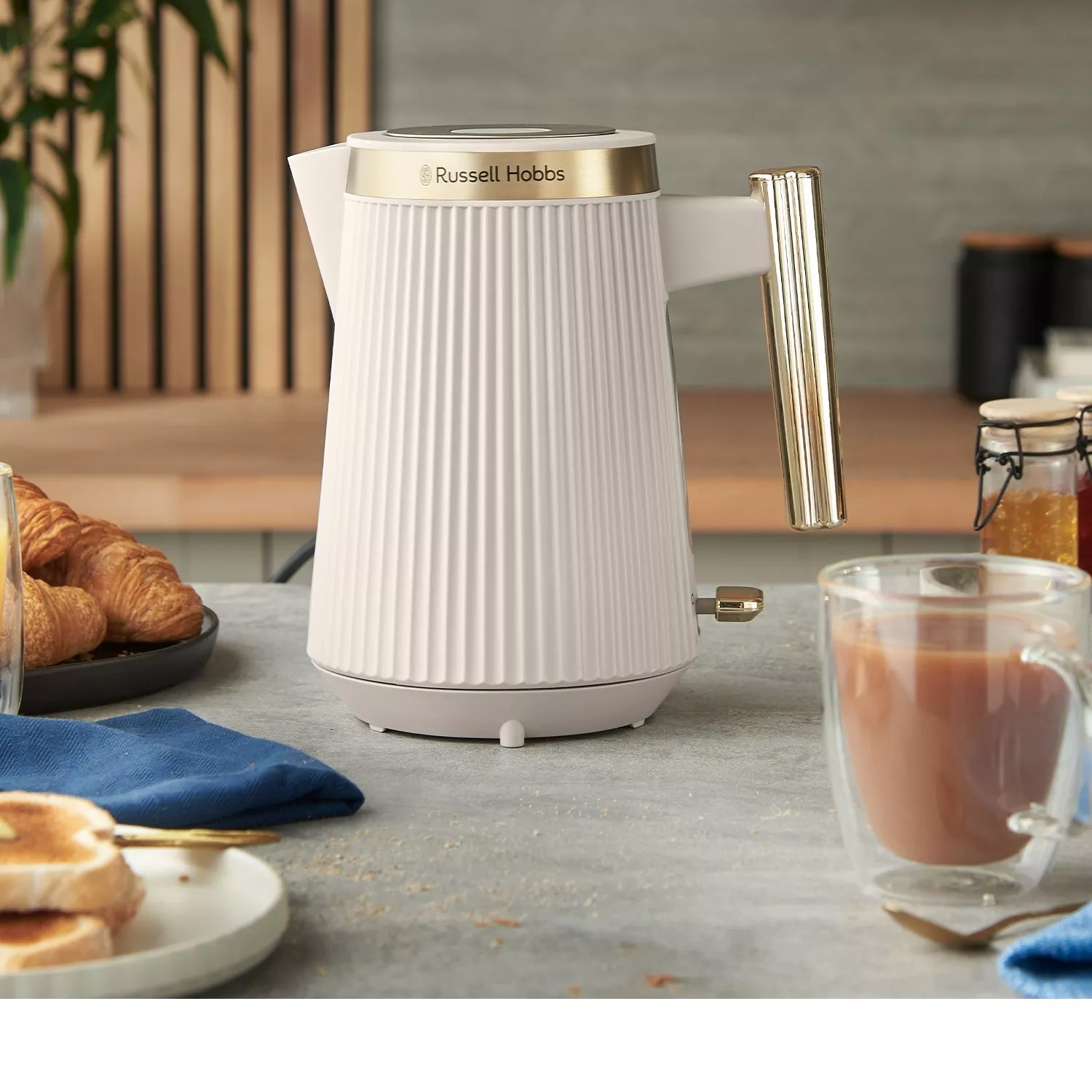 Russell Hobbs Brontë Electric Kettle, 1.7 L, Stone