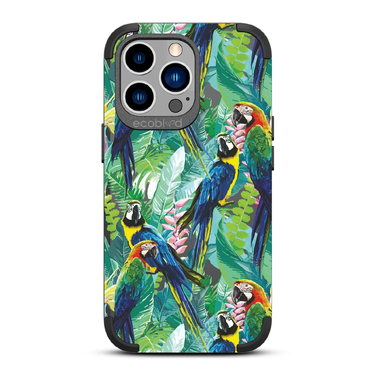 Macaw Medley - Mojave Collection Case For Apple Iphone 13 Pro Max, 12 Pro Max - Midnight Black